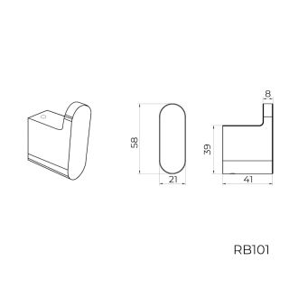 Крючок для ванной комнаты Knotlor RH101BL, черный